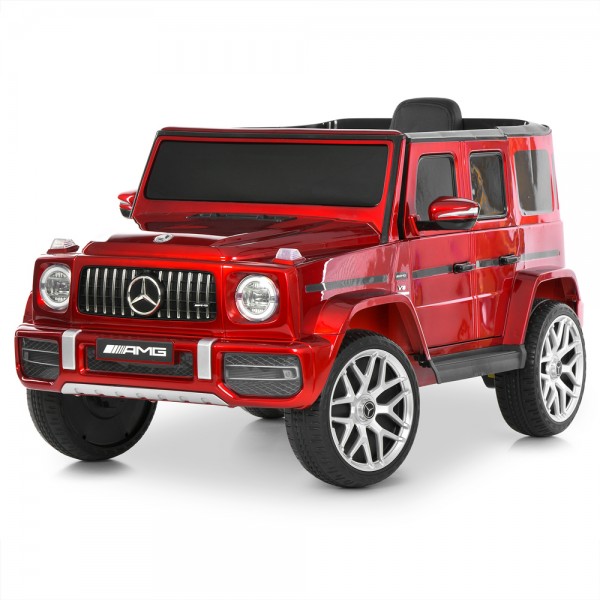 247754 Джип M 4214EBLRS-3 радіок.2,4G, 2мот.30W,1акум.12V7AH, муз.,світло,MP3,кол.EVA, шкір.сидін..червоний