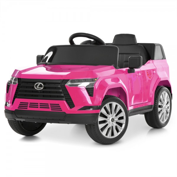 247760 Джип M 6301EBLR-8 радіок, 2,4G, 2*35W,1*12V7-9AH, муз, світло, шкір.сидіння, BT,USB,EVA, рожевий