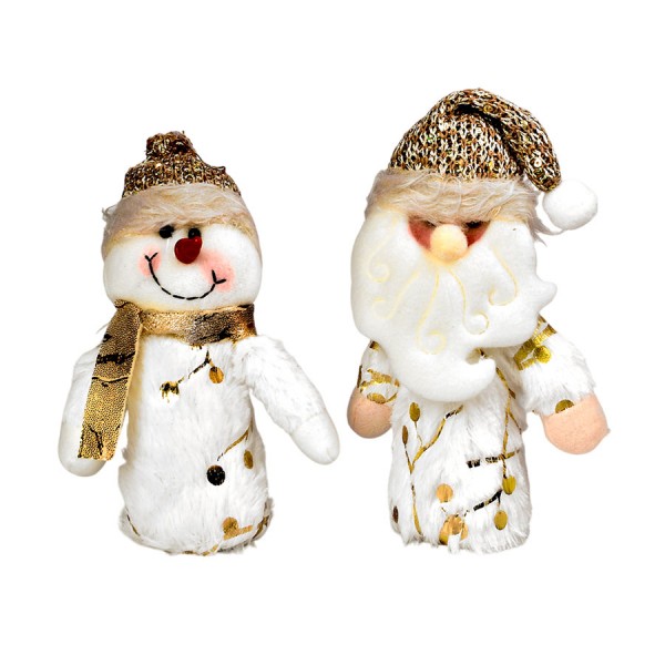 160383 Фігура новорічна світиться "Santa Snowman" 5*17см R30920