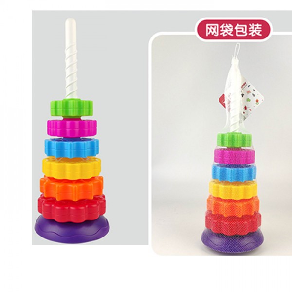 247827 Пірамідка CM321-26.41см, гвинтова пірамідка,спіральна,кільця(текстурні) 6шт,в сіт.16-45-16см