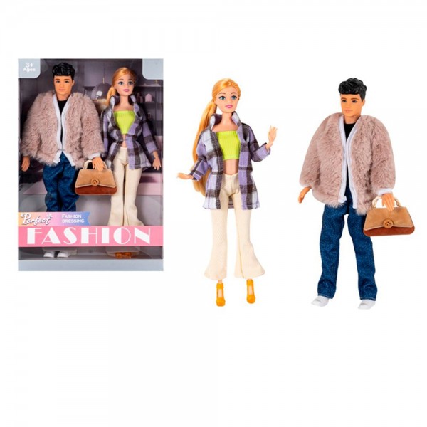 249288 Лялька ST9958-11 2шт, сім'я, шарнірні, аксесуари, в кор-ці, 22-32,5-6см