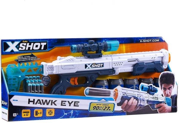 210162 X-Shot Швидкострільний бластер EXCEL Hawk Eye (12 патронів, 5 банок), арт. 36189Z