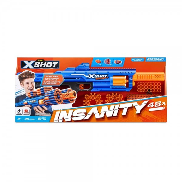 168950 Швидкострільний бластер X-SHOT Insanity-Berzerko 8 Shot (48 патронів), 36610R