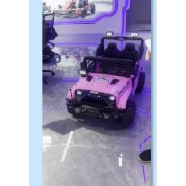 245891 Джип M 6270EBLR-8(24V) 2,4G радіок,1*24V8AH, 2*45W, MP3, USB, TF, BT,EVA,шкіра,музика,світло,рожевий