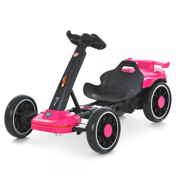 245892 Електрокарт M 6145(A)EBR-8 радіок2,4G, 2мотори35W, 1акум12V4,5AH, EVA, BT, музика, світло, рожевий