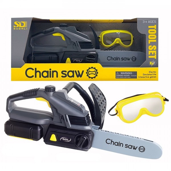 237582 Бензопила 6819-1 рухлива стрічка, маска, муз., світло, бат., кор., 41-17,5-15,5 см.