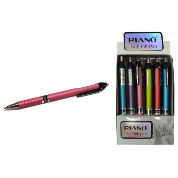 99216 Ручка масляна, синя, автомат., 0,7мм, PB-165С, Piano
