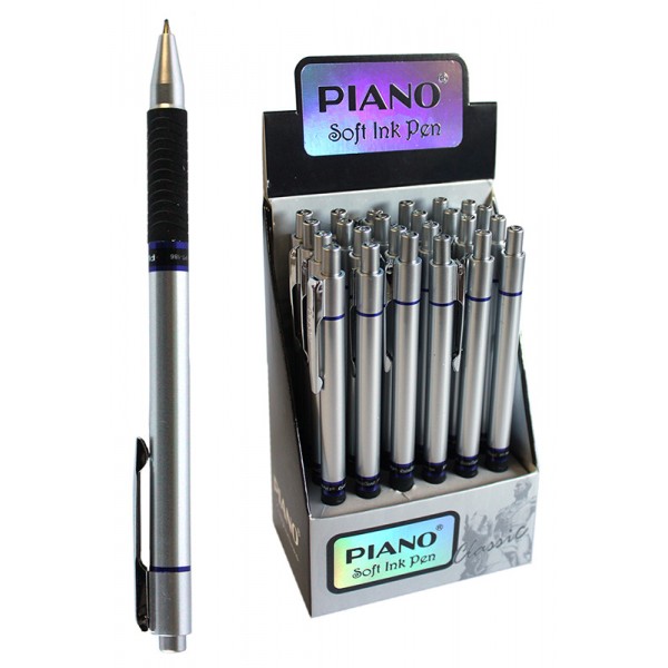 99217 Ручка масляна, синя, 0,7мм, PT-186, Piano
