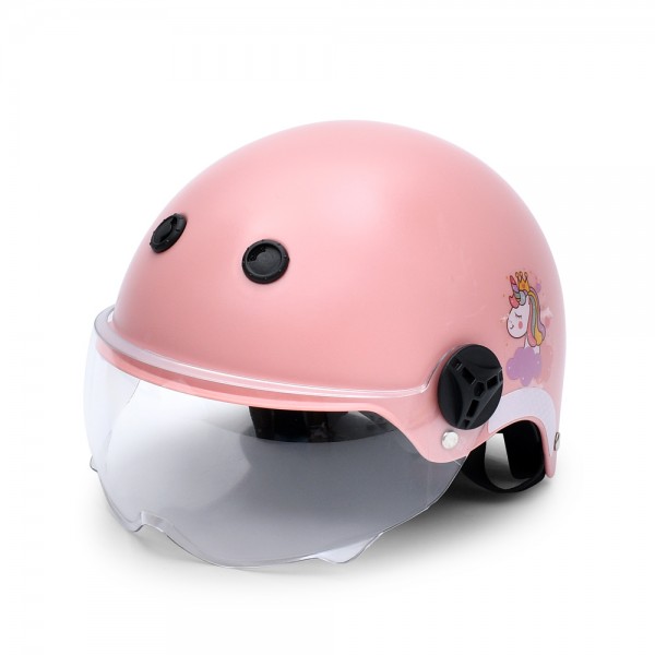 220279 Шолом дитячий MAS 1035-2 розмір:універсал, єдиноріг, рожевий, кор., 27-18-23 см.