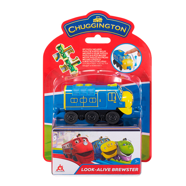 186051 CHUGGINGTON:паровозик Брюстер з механічною функцією та пазлом