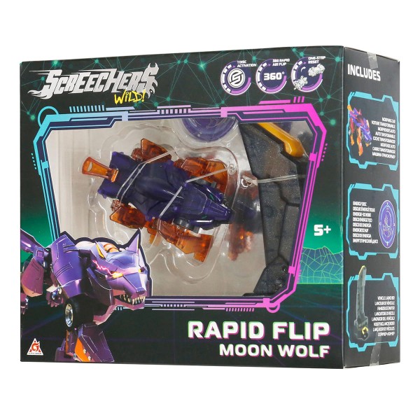 224779 Ігровий набір SCREECHERS WILD! S5 L0.5 V2 - МУН ФУЛФ (запускач, машинка-трансформер)