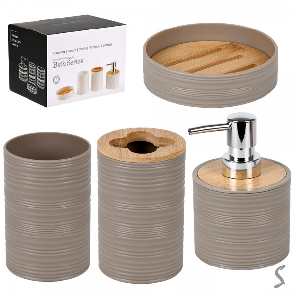 245696 Набір для ванної 4пр/наб 16*12*12см R100769-BG
