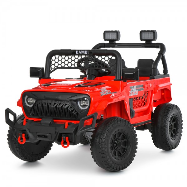 248028 Джип M 6325EBLR-3 2,4G радіокер,1*12V9AH, 2*25W,MP3,USB,BT,TF,EVA,шкіра,світло,музика,червоний