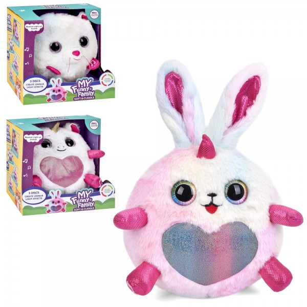 245081 Тварина CH6049-1-3-2  повтор, 3 види/мікс кольорів,муз., світло, бат., кор.,23,5-22-15 см.