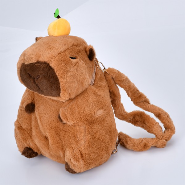 244133 Рюкзак C86003 капібара, 30-20-14см, 1 відділення, застібка-блискавка, плюш, у пакеті