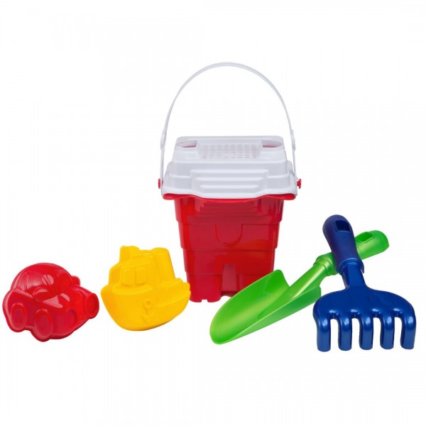 142480 Набір дитячий "Відро №8, лопатка, граблі,сито, пасочки» арт. 1269 Бамсик