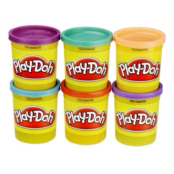 178717 23566 Play-Doh Набір маси для ліпки, 6 баночок по 130г (4+2 бонус)