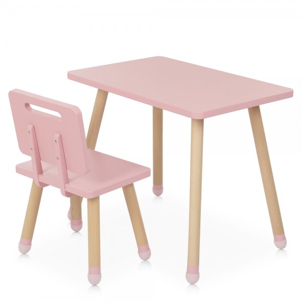 113715 Столик M 4256 Square pink ш60-г40-в50,5см., зі стільчиком, ш34,5-г28-в52см., рожевий.