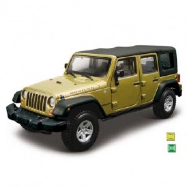 142717 Автомодель - JEEP WRANGLER UNLIMITED RUBICON (асорті зелений металік, темно-синій 1:32)