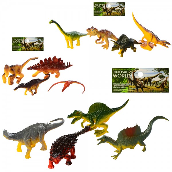 77051 Динозаври 610 4 шт, 3 види, кул., 12-16-2 см.