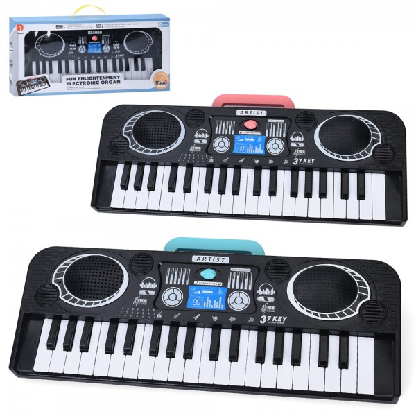 247558 Синтезатор R710 37 клавіш, 42-15-4,5см, музика, 2 режими, ручка, 2 кольори, бат.,кор.,
