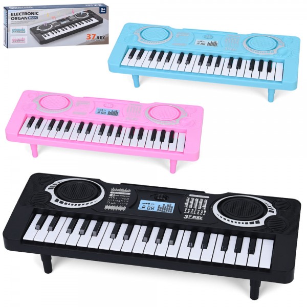 247561 Синтезатор R888 37 клавіш, 34,5-13-8,5см, музика, 2 режими, 3 кольори, бат.,кор,
