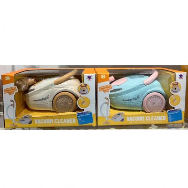 244560 Пилосос XS-25054 22см, звук, світло,шланг 50см,трубка 27см,пінопласт.кульки,2 кольори,на бат.,в кор.