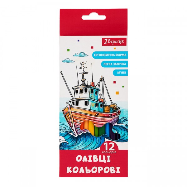 224526 Олівці кольорові 1Вересня 12 кол. "Classic"