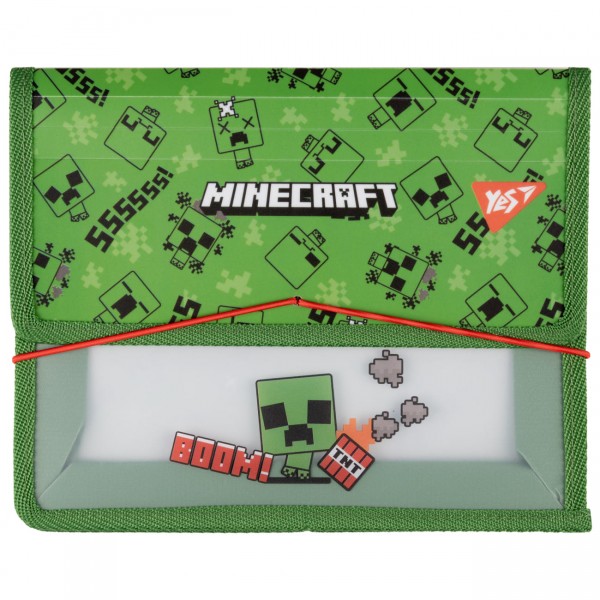 224567 Папка для зошитів Yes пласт. на резинці В5 "Minecraft. Creeper"