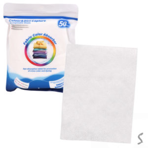 243329 Серветки для прання кольоропоглинаючі 50шт/уп 10*13.5см R99402