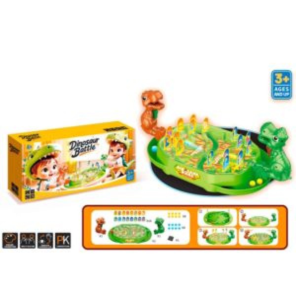 249946 Настільна гра HZ-091 Битва динозаврів, ігрове поле 50-22-в20см, кул.,кор.,48-23,5-8см