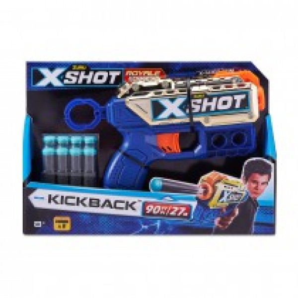 210183 X-Shot Швидкострільний бластер EXCEL Kickback Golden (8 патронів) — ЕКСЕЛЬ Кікбек Голден, 36477Z