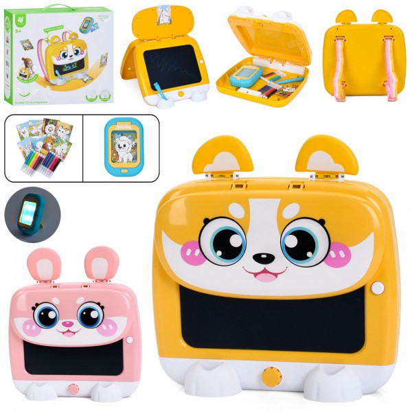 244140 LCD планшет 899-182Y-183Y 10 дюймів, кольоровий, 2в1(рюкзак),картки,фломастери,2 види,бат.,кор.,34,5