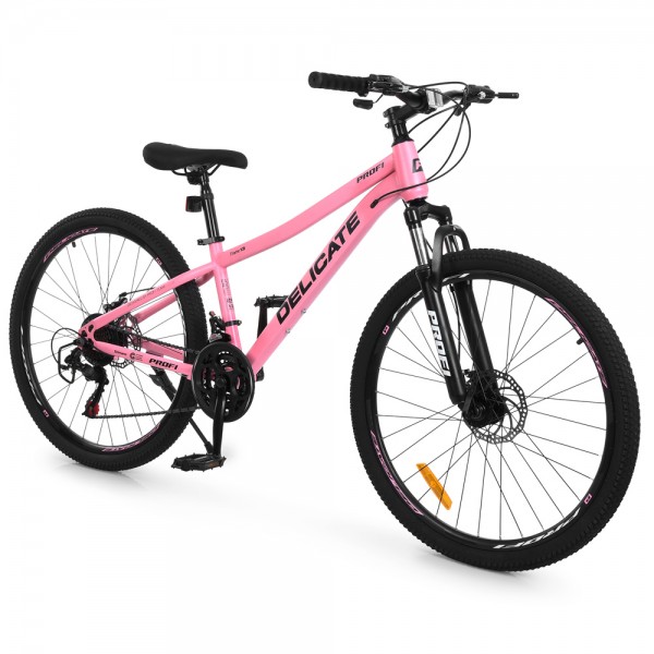 250822 Велосипед PROFI DELICATE 26 д. DL-2605 сталев.рама13",SKD85%,SAIGUAN 21SP,швидкознім.кол.рожевий