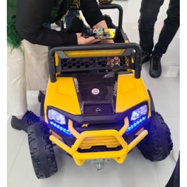 250581 Джип M 6324EBLR-6 2,4G радіокер., 1*12V7AH, 4*35W,USB, TF, EVA, шкіра, музика, світло, жовтий