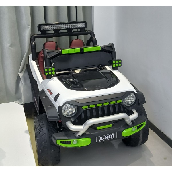 250586 Джип M 6350EBLR-1(24V) 2,4G радіокер., 1*24V8AH, 4мотора45W,MP3,USB,TF,BLUETOOTH,EVA, шкіра,білий