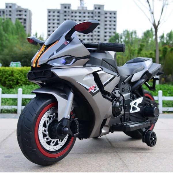 245905 Мотоцикл M 5823EL-11 1*12V5AH, 2*35W, MP3, TF, USB, BLUETOOTH, EVA, шкіра, музика, світло, сірий