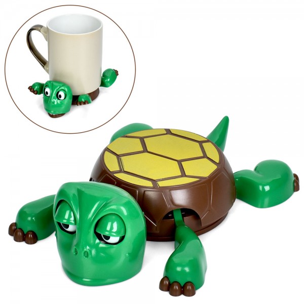 241439 Гра 598-23 черепаха, підставка під чашку, реагує на навантаження, рух. деталі, кул., 15-17-5 см.