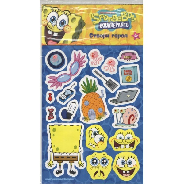 242481 Створи героя "Губка Боб". Набір наліпок ТМ "SpongeBob SquarePants"