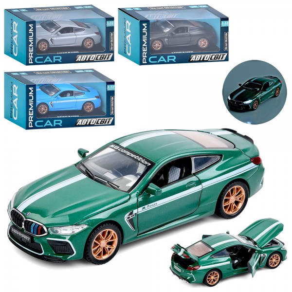 164194 Машина AP-2059 АвтоСвіт,1:32,мет.,інерц.,відчин.двері,гум.колеса,4кольори,муз.,світло,бат.(таб.),кор