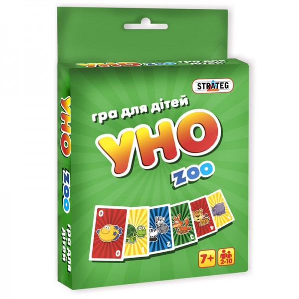 53728 Настільна гра Strateg УНА zoo карткова розважальна українською мовою (7016)