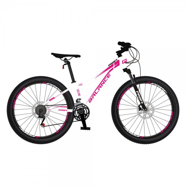 251009 Велосипед PROFI BALANCE 26 д. BL-2604 алюм.рама 13",SKD85%,SHIMANO 21SP,швидкознім.кол.біло-рожевий