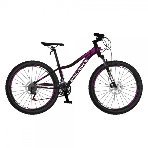251011 Велосипед PROFI BALANCE 27,5д. BL-27505 алюм.рама15",SKD85%,SHIMANO 21SP,швидкознім.кол.чорно-рожев