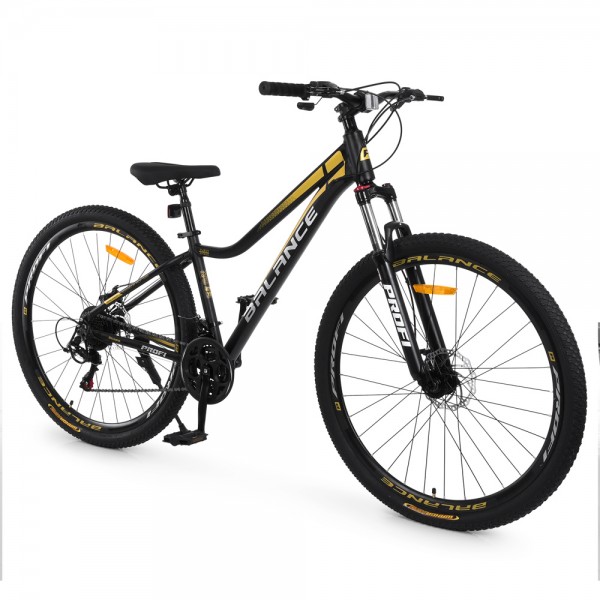 251013 Велосипед PROFI BALANCE 29 д. BL-2908 алюм.рама15",SKD85%,SHIMANO 21SP,швидкознім.кол.чорн.золотий