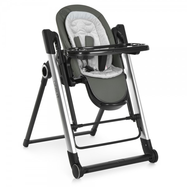 248063 Стільчик-гойдалка ME 1102 DEBUT Dark Gray радіокер., ел.прив., для годув.,5точ.рем.,тайм, темн-сірий