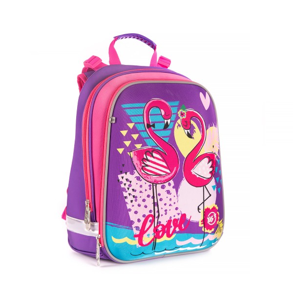 108527 Рюкзак шкільний каркасний YES H -12 "Flamingo" 