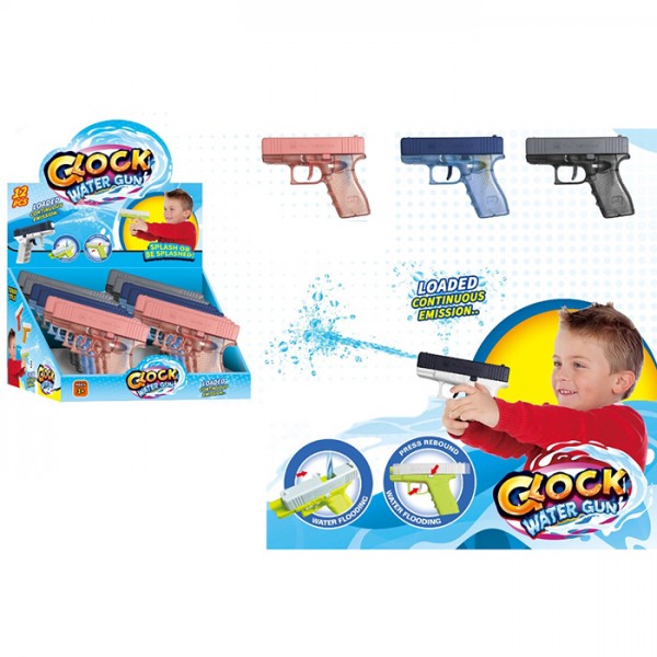 249013 Водяний автомат 888-28SEC водяний пістолет, 3 кольори,12шт. в диспл., 24,5-14-21 см.