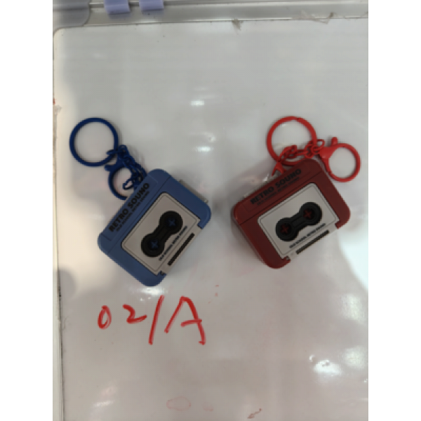 247336 Брелок FG250718021H на сумку, магнітофон 5,5-4-2,5см,запис голосу,муз., 2 кольори, бат. пак.