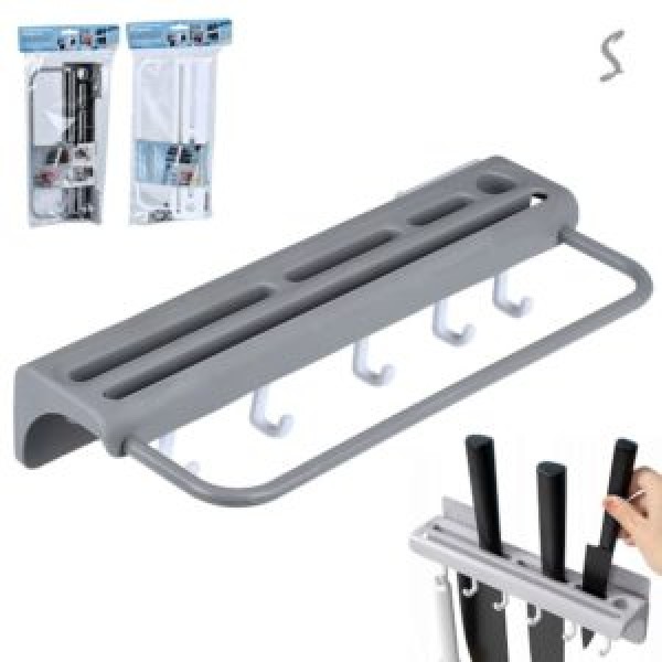 247074 Тримач настінний на липучках для ножів, кухоного приладдя та рушників 26*11см R99198