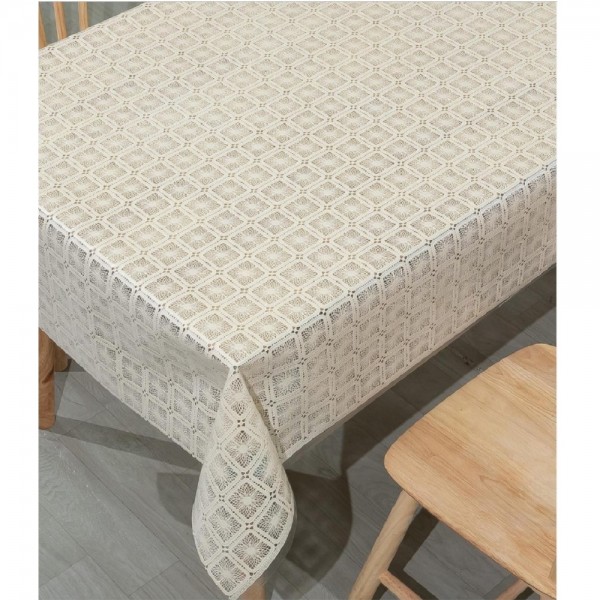 254056 Клейонка ПВХ Lace бежева 1.37*20м MA-5743